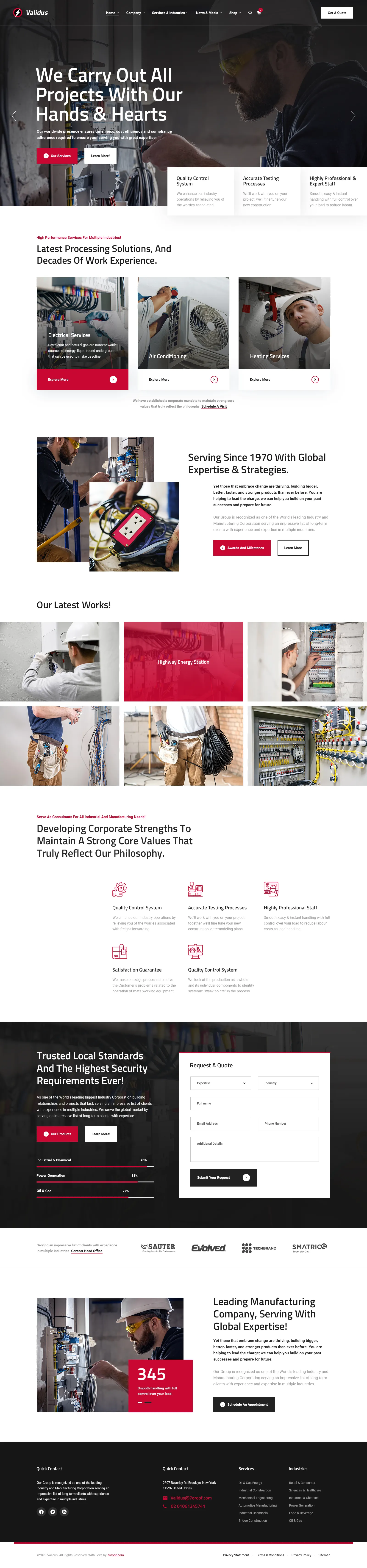 Option 1 – Modern Service Layout